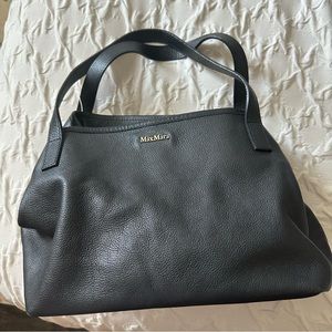 MaxMara Black Leather Tote Bag